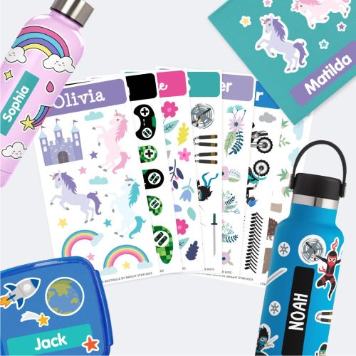Kids Drink Bottle Name Labels