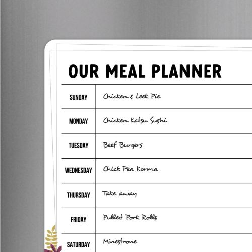 Dry Erase Meal Planner