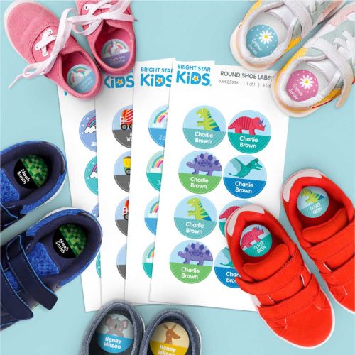 Round Shoe Name Labels