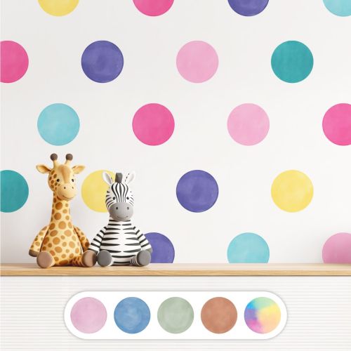 Watercolour Dots Wall Stickers